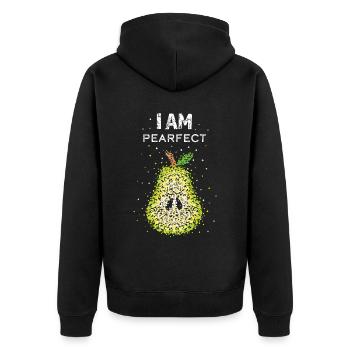 Pear Costume Replacement Carnival Carnival Confetti - Unisex Premium Organic Zip Hoodie - black - Back - Nico (187cm)