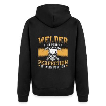 Soudeur J’obtiens une carrière de soudage parfaite Weld Metal - Veste à capuche bio Premium Unisexe - noir - Dos - Nico (187cm)
