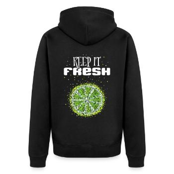 Lime Costume Replacement Carnival Carnival Confetti - Unisex Premium Organic Zip Hoodie - black - Back - Nico (187cm)