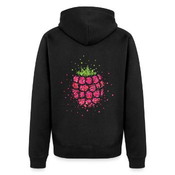Raspberry Costume Replacement Carnival Carnival Confetti - Unisex Premium Organic Zip Hoodie - black - Back - Nico (187cm)