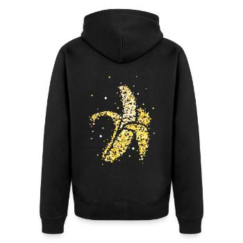 Banana Costume Replacement Carnival Carnival Confetti - Unisex Premium Organic Zip Hoodie - black - Back - Nico (187cm)