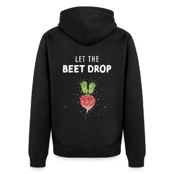 Radieschen Beet Kostümersatz Karneval Fasching - Unisex Premium Bio Zip Hoodie - Schwarz - Hinten - Nico (187cm)