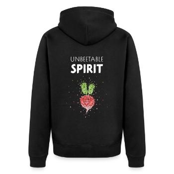 Radieschen Beet Kostümersatz Karneval Fasching - Unisex Premium Bio Zip Hoodie - Schwarz - Hinten - Nico (187cm)