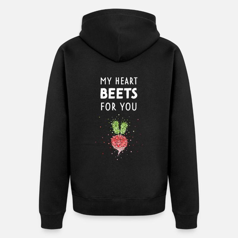 Radieschen Beet Kostümersatz Karneval Fasching - Unisex Premium Bio Zip Hoodie - Schwarz