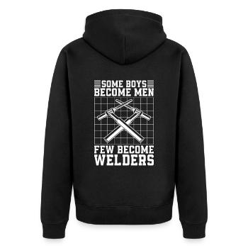 Soudeur Certains garçons deviennent des hommes Carrière de soudage Soudure - Veste à capuche bio Premium Unisexe - noir - Dos - Nico (187cm)