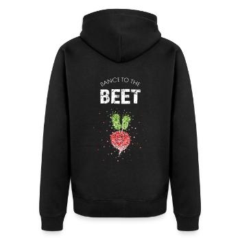 Radieschen Beet Kostümersatz Karneval Fasching - Unisex Premium Bio Zip Hoodie - Schwarz - Hinten - Nico (187cm)