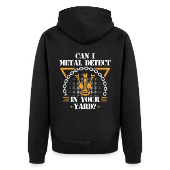 Détection de métaux, détecteur de métaux - Veste à capuche bio Premium Unisexe - noir - Dos - Nico (187cm)