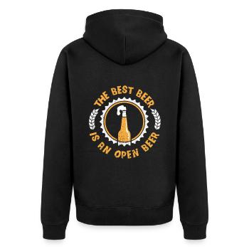 Bière Bière Drinker Party Pub Alcool - Veste à capuche bio Premium Unisexe - noir - Dos - Nico (187cm)