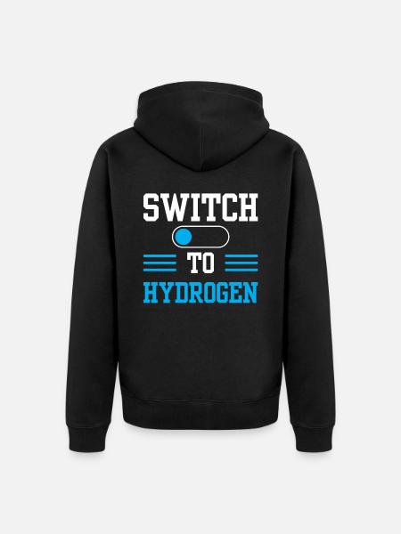 Passage à l’hydrogène Hydrogène Énergie - Veste à capuche bio Premium Unisexe - noir
