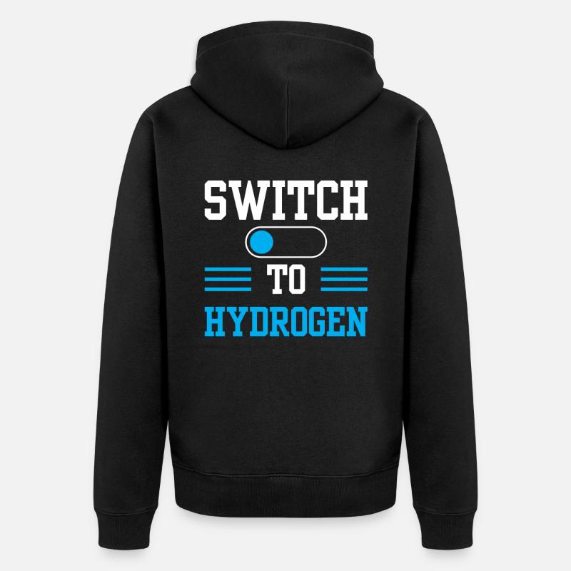 Passage à l’hydrogène Hydrogène Énergie - Veste à capuche bio Premium Unisexe - noir