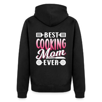 Meilleure mère cuisinière de tous les temps Maman cuisine - Veste à capuche bio Premium Unisexe - noir - Dos - Nico (187cm)