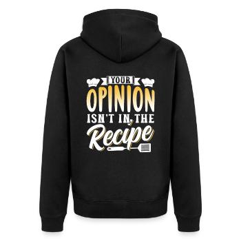 Your opinion is not included in the recipe Mama - Unisex Premium Organic Zip Hoodie - black - Back - Nico (187cm)