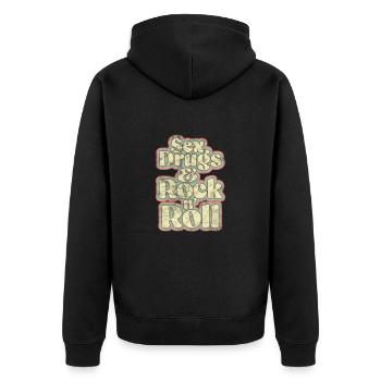 Hippie - Veste à capuche bio Premium Unisexe - noir - Dos - Nico (187cm)