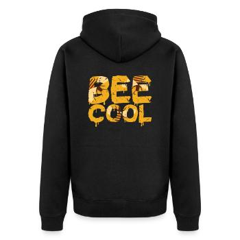 Beekeeping Bee beekeeper Honey Dealer Zeidler Bienen - Unisex Premium Organic Zip Hoodie - black - Back - Nico (187cm)