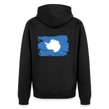 Drapeau officiel de l’Antarctique Pays antarctique - Veste à capuche bio Premium Unisexe - noir - Dos - Nico (187cm)