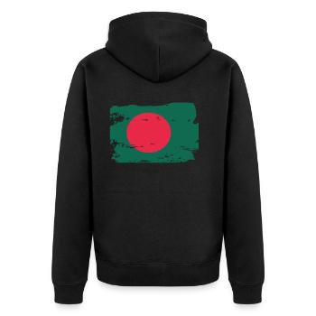 Drapeau officiel du Bangladesh Pays bangladais - Veste à capuche bio Premium Unisexe - noir - Dos - Nico (187cm)