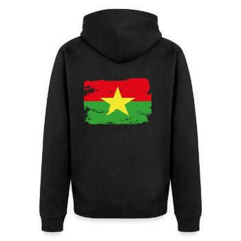 Drapeau officiel burkina Burkinese Country Pride - Veste à capuche bio Premium Unisexe - noir - Dos - Nico (187cm)