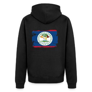 Drapeau officiel du Belize Belizian Country Pride - Veste à capuche bio Premium Unisexe - noir - Dos - Nico (187cm)
