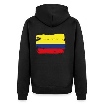 Drapeau officiel de la Colombie Fierté du pays colombien - Veste à capuche bio Premium Unisexe - noir - Dos - Nico (187cm)