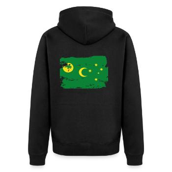 Drapeau officiel Cocos Keeling Islands Country Pride - Veste à capuche bio Premium Unisexe - noir - Dos - Nico (187cm)