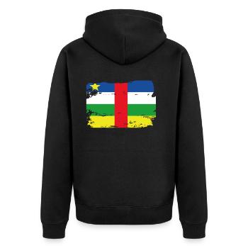 Drapeau officiel de la République centrafricaine Afrique - Veste à capuche bio Premium Unisexe - noir - Dos - Nico (187cm)