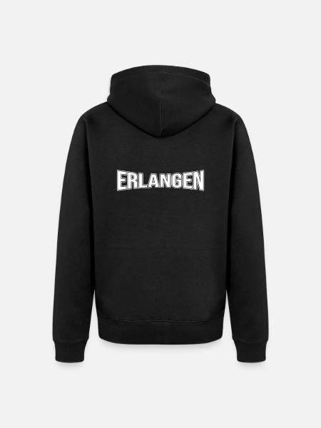 Erlangen - Unisex Premium Bio Zip Hoodie - Schwarz