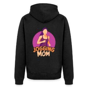 Jogging Maman Jogging Coureur Coureuse Mère - Veste à capuche bio Premium Unisexe - noir - Dos - Nico (187cm)