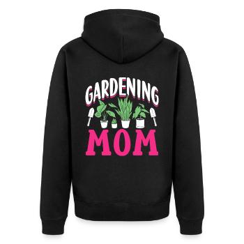 Jardin Mama Jardinier Mère Horticulture - Veste à capuche bio Premium Unisexe - noir - Dos - Nico (187cm)