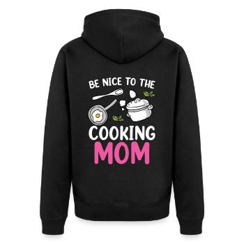 Soyez gentil avec la maman cuisinière cuisinière cuisine maman - Veste à capuche bio Premium Unisexe - noir - Dos - Nico (187cm)