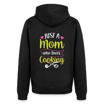 Juste une mère qui aime cuisiner maman cuisine - Veste à capuche bio Premium Unisexe - noir - Dos - Nico (187cm)