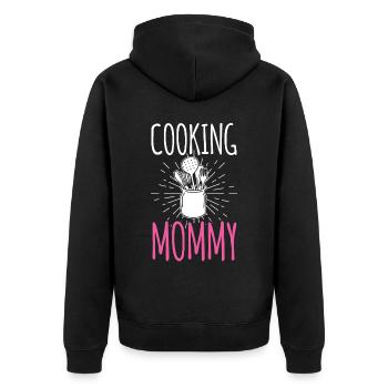 Cuisiner Maman Cuisinière Cuisiner Maman Mère - Veste à capuche bio Premium Unisexe - noir - Dos - Nico (187cm)
