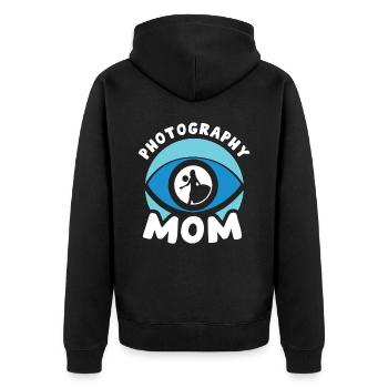 Fotografin Mama Fotografie Mutter Kamera - Unisex Premium Bio Zip Hoodie - Schwarz - Hinten - Nico (187cm)