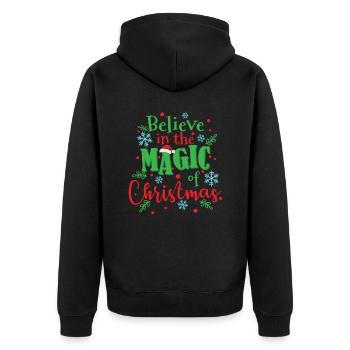 Croyez en la magie de Noël Weihnachten - Veste à capuche bio Premium Unisexe - noir - Dos - Nico (187cm)