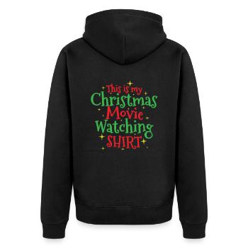 C’est mon film de Noël regarder le design - Veste à capuche bio Premium Unisexe - noir - Dos - Nico (187cm)
