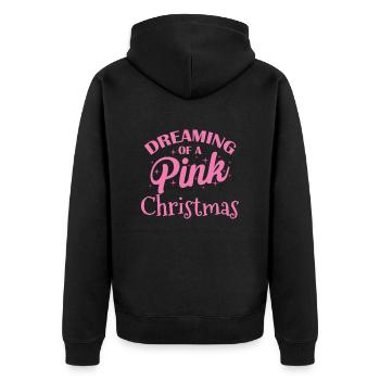 Rêver d’un Noël rose Weihnachten - Veste à capuche bio Premium Unisexe - noir - Dos - Nico (187cm)