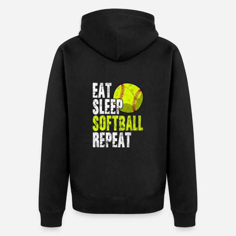 Softball - Veste à capuche bio Premium Unisexe - noir