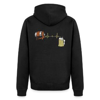 Amateur de bière, buveur de bière, brasseur, brasseur - Veste à capuche bio Premium Unisexe - noir - Dos - Nico (187cm)