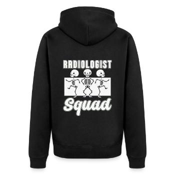 Radiologue Squad Radiologie Radiographie Rad Tech Radiographie - Veste à capuche bio Premium Unisexe - noir - Dos - Nico (187cm)