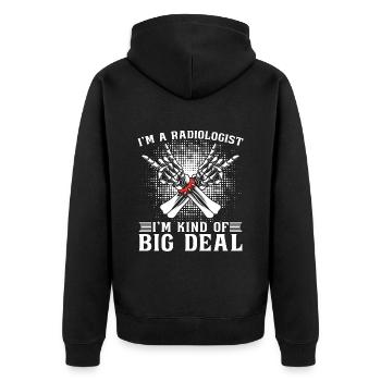 Je suis un radiologue Je suis gentil Radiologie Rayons X Rad - Veste à capuche bio Premium Unisexe - noir - Dos - Nico (187cm)