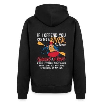 Rafting si je vous offense Kayak Pagayer Canoë Raft - Veste à capuche bio Premium Unisexe - noir - Dos - Nico (187cm)