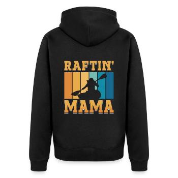 Rafting Raftin Mama Kayak Canoë Paddle - Veste à capuche bio Premium Unisexe - noir - Dos - Nico (187cm)