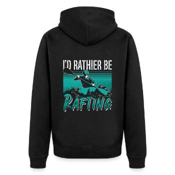 Je préfère faire du rafting Canoë Paddle Kayak - Veste à capuche bio Premium Unisexe - noir - Dos - Nico (187cm)