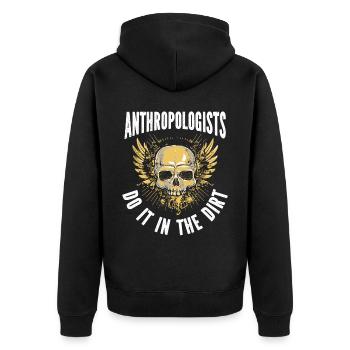 Anthropologue Do It In The Dirt Anthropologie - Veste à capuche bio Premium Unisexe - noir - Dos - Nico (187cm)
