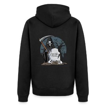 Squelette - Veste à capuche bio Premium Unisexe - noir - Dos - Nico (187cm)