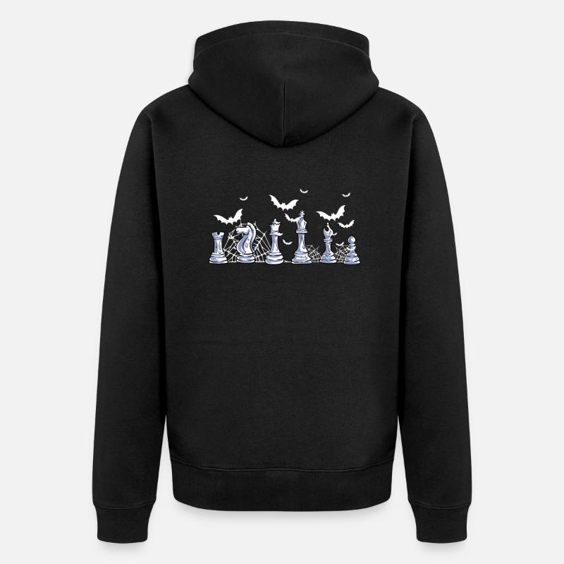 Pièces d’échecs - Veste à capuche bio Premium Unisexe - noir