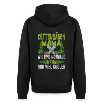 Tronçonneuse Mama Tronçonneuses Mère Arbres Forestier - Veste à capuche bio Premium Unisexe - noir - Dos - Nico (187cm)