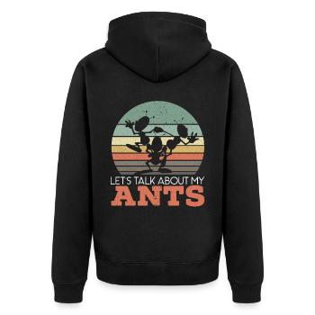 Parlons de mes fourmis Insect Ant Whisperer - Veste à capuche bio Premium Unisexe - noir - Dos - Nico (187cm)