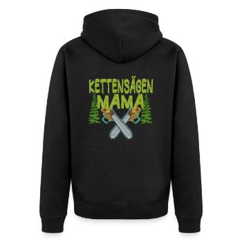 Tronçonneuse Mama Tronçonneuses Mère Arbres Forestier - Veste à capuche bio Premium Unisexe - noir - Dos - Nico (187cm)