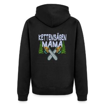 Tronçonneuse Mama Tronçonneuses Mère Arbres Forestier - Veste à capuche bio Premium Unisexe - noir - Dos - Nico (187cm)