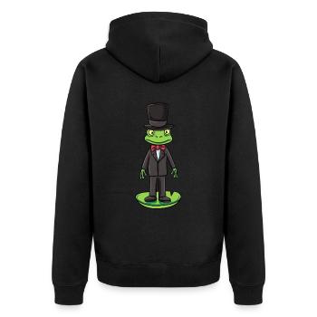 Grenouille Groom - Veste à capuche bio Premium Unisexe - noir - Dos - Nico (187cm)